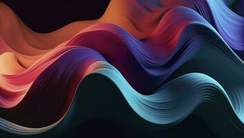 an abstract background made of blue and pink waves, in the style of vray tracing, colorful moebius, generate ai photo