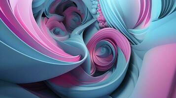 an abstract background made of blue and pink waves, in the style of vray tracing, colorful moebius, generate ai photo