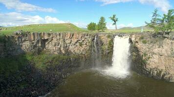 Orkhon Orhon is a waterfall in Mongolia video