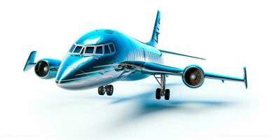 Realistic private jet on a white background. Business travel concept - AI generated image photo