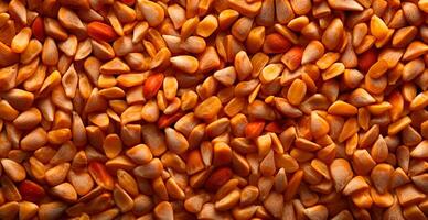 Wheat grains, flour, bakery background - AI generated image photo