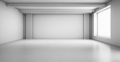 Large spacious photo studio, gray studio for design and advertising - image