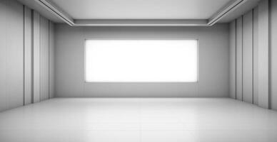 Large spacious photo studio, gray studio for design and advertising - image