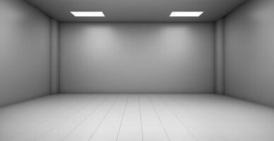 Large spacious photo studio, gray studio for design and advertising - image