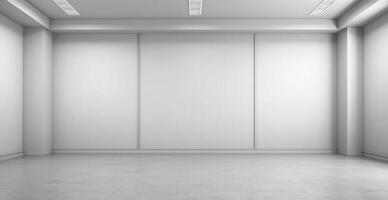 Large spacious photo studio, gray studio for design and advertising - image
