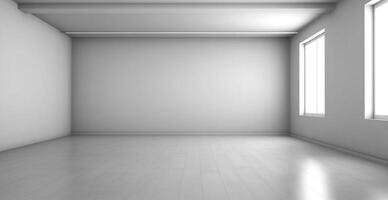 Large spacious photo studio, gray studio for design and advertising - image