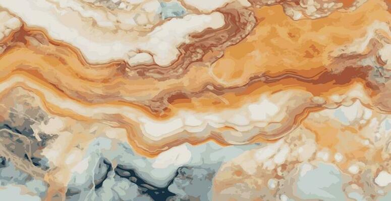 Panoramic marble background, colorful bright marble surface, modern luxury texture - Vector