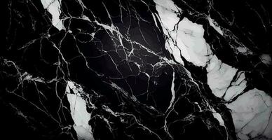 Black marble texture design, dark marble surface, curved golden lines, abstract panoramic background design - Vector