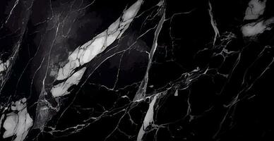 Black marble texture design, dark marble surface, curved golden lines, abstract panoramic background design - Vector