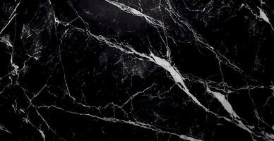 Black marble texture design, dark marble surface, curved golden lines, abstract panoramic background design - Vector