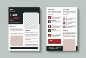 Modern case study design template vector