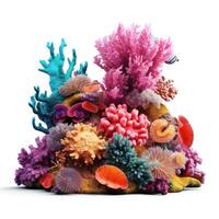 coral arrecife aislado. ilustración ai generativo foto