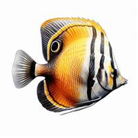 Butterfly fish isolated. Illustration photo