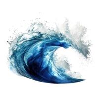 Oceano ola aislado. ilustración ai generativo foto
