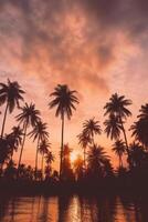 Palm tropical background. Illustration photo