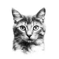 Cat portrait isolated. Illustration photo