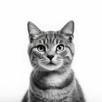 Cat portrait isolated. Illustration photo