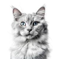 gato retrato aislado. ilustración ai generativo foto