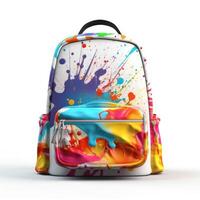 School backpack isolated. Illustration photo