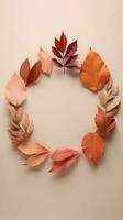 otoño antecedentes con que cae hojas en pastel colores. ilustración ai generativo foto