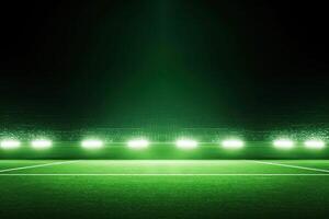 Green soccer field. Illustration photo