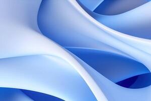 Blue wave abstract background. Illustration AI Generative photo