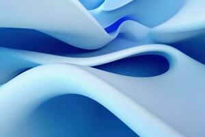 Blue wave abstract background. Illustration AI Generative photo