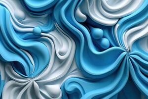Blue wave abstract background. Illustration photo