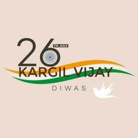 Kargil Vijay-illustration of abstract concept for Kargil Vijay Diwas vector