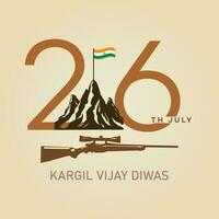 Kargil Vijay-illustration of abstract concept for Kargil Vijay Diwas vector