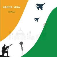 Kargil Vijay-illustration of abstract concept for Kargil Vijay Diwas And people vector