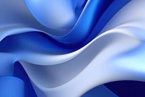 Blue wave abstract background. Illustration AI Generative photo