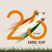 Kargil Vijay-illustration of abstract concept for Kargil Vijay Diwas vector