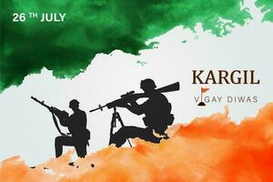 Kargil Vijay-illustration of abstract concept for Kargil Vijay Diwas And people vector