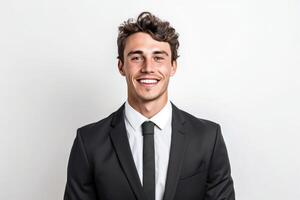 Portrait of smiling businessman. Illustration photo