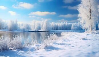 Winter snowy forest background. Illustration photo
