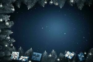 Christmas Holiday background. Illustration AI Generative photo