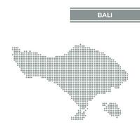 punteado mapa de bali es un provincia de Indonesia vector