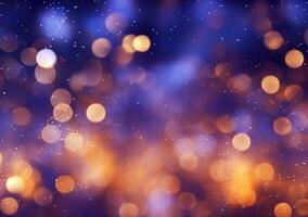 Golden bokeh and lights. Illustration photo