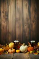 Autumn Beer Festival background. Illustration AI Generative photo