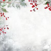 Watercolor Christmas winter background. Illustration AI Generative photo