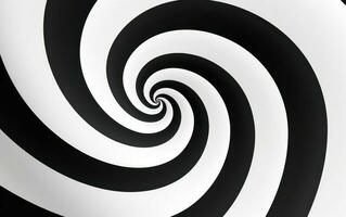 Black and white spiral background. Illustration AI Generative photo