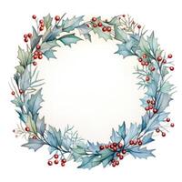 Watercolor Christmas winter background. Illustration photo