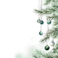 Watercolor Christmas winter background. Illustration photo