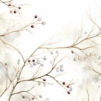 Watercolor Christmas winter background. Illustration photo