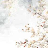 Watercolor Christmas winter background. Illustration photo