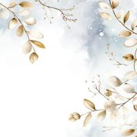 Watercolor Christmas winter background. Illustration photo