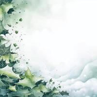 Watercolor Christmas winter background. Illustration photo