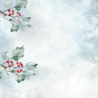 Watercolor Christmas winter background. Illustration photo