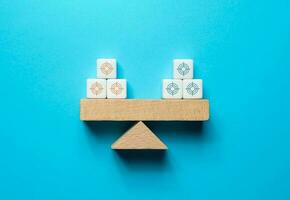 Comparison of goals. Significance and profitability. Task evaluation and selection. Action and reaction. Advantages and disadvantages. Choose whose mission is more important. photo